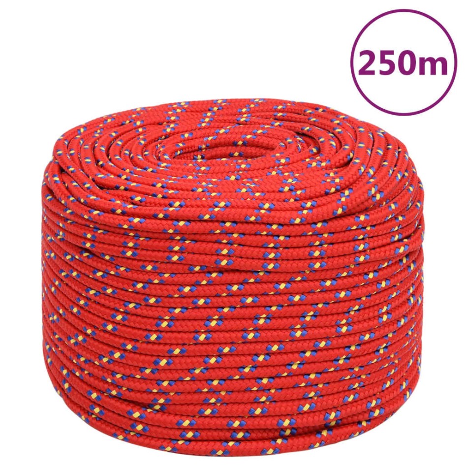 Cuerda de barco polipropileno rojo 8 mm 250