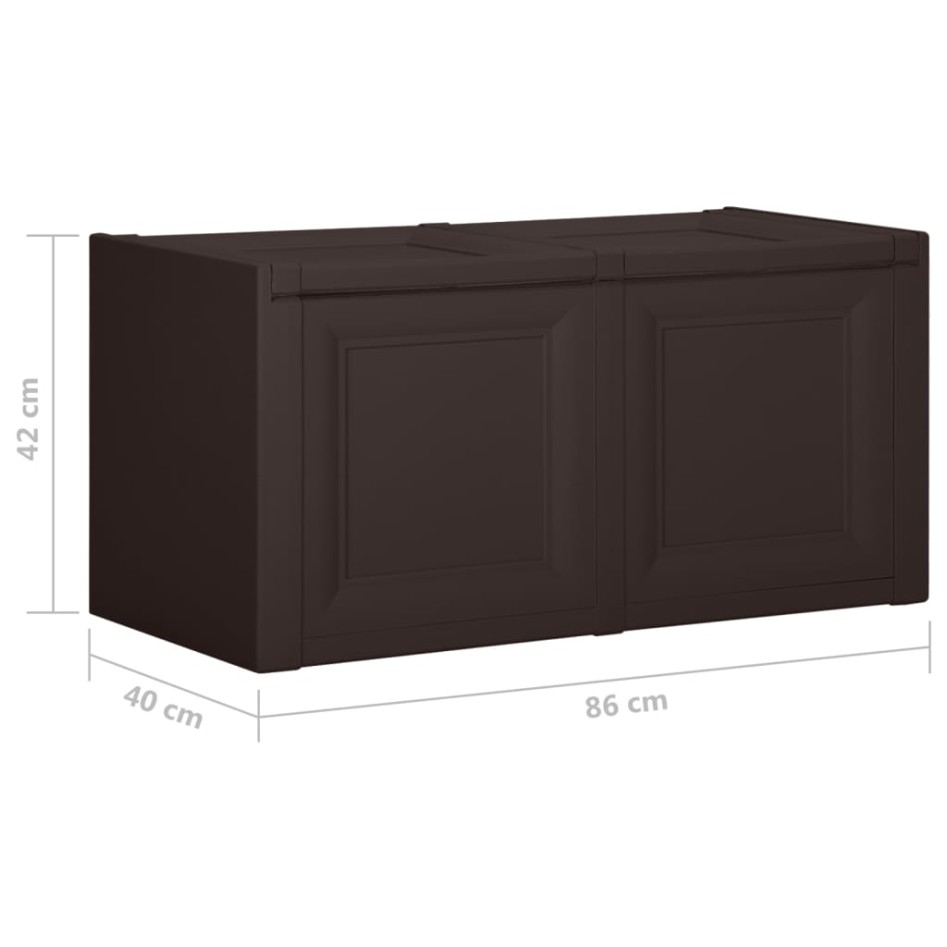Caja de cojines marrón 85 L 86x40x42