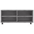 Mueble de TV con ruedas madera contrachapada gris 90x35x35