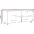 Mueble de TV con ruedas madera contrachapada gris 90x35x35