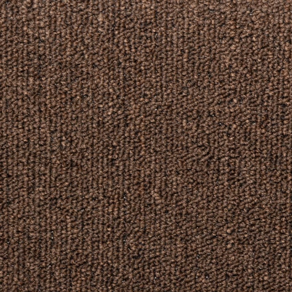 Alfombras de peldaños de escalera 15 uds marrón 65x21x4