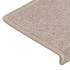 Alfombras de peldaños de escalera 15 uds gris topo 65x21x4