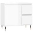 Armario de baño madera contrachapada blanco brillo 65x33x60