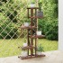 Soporte para flores de madera maciza abeto 75x25x140,5
