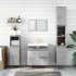 Armario de baño madera contrachapada gris hormigón 65x33x60