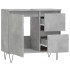 Armario de baño madera contrachapada gris hormigón 65x33x60