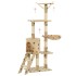 Rascador para gatos con poste de sisal 138 cm huellas