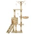 Rascador para gatos con poste de sisal 138 cm huellas