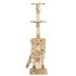 Rascador para gatos con poste de sisal 138 cm huellas