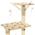 Rascador para gatos con poste de sisal 138 cm huellas