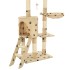 Rascador para gatos con poste de sisal 138 cm huellas