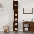 Armario de baño madera contrachapada roble marrón 30x30x190