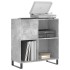 Mueble discos madera contrachapada gris hormigón 84,5x38x89