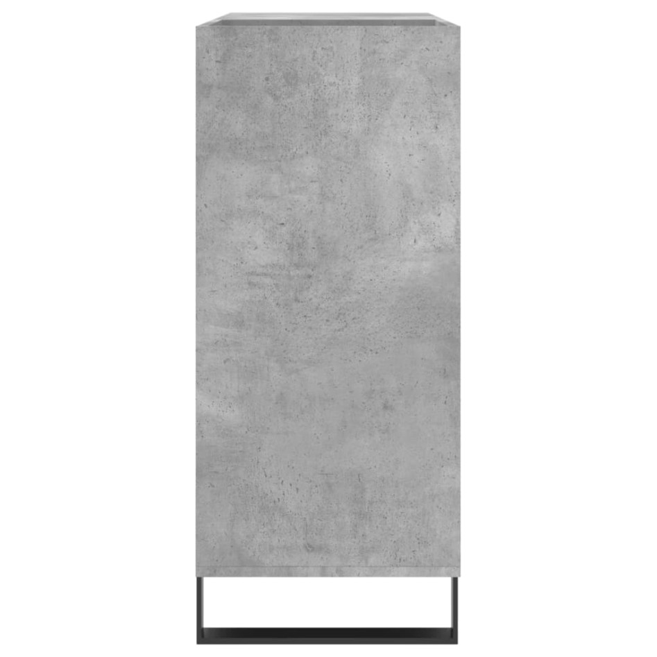 Mueble discos madera contrachapada gris hormigón 84,5x38x89