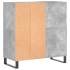 Mueble discos madera contrachapada gris hormigón 84,5x38x89
