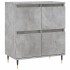 Aparador de madera contrachapada gris hormigón 60x35x70