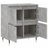 Aparador de madera contrachapada gris hormigón 60x35x70
