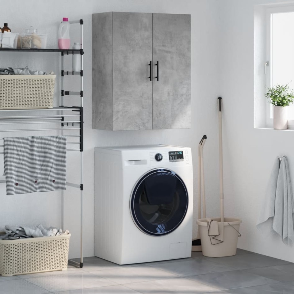 Armario de pared gris hormigón 69,5x34x90