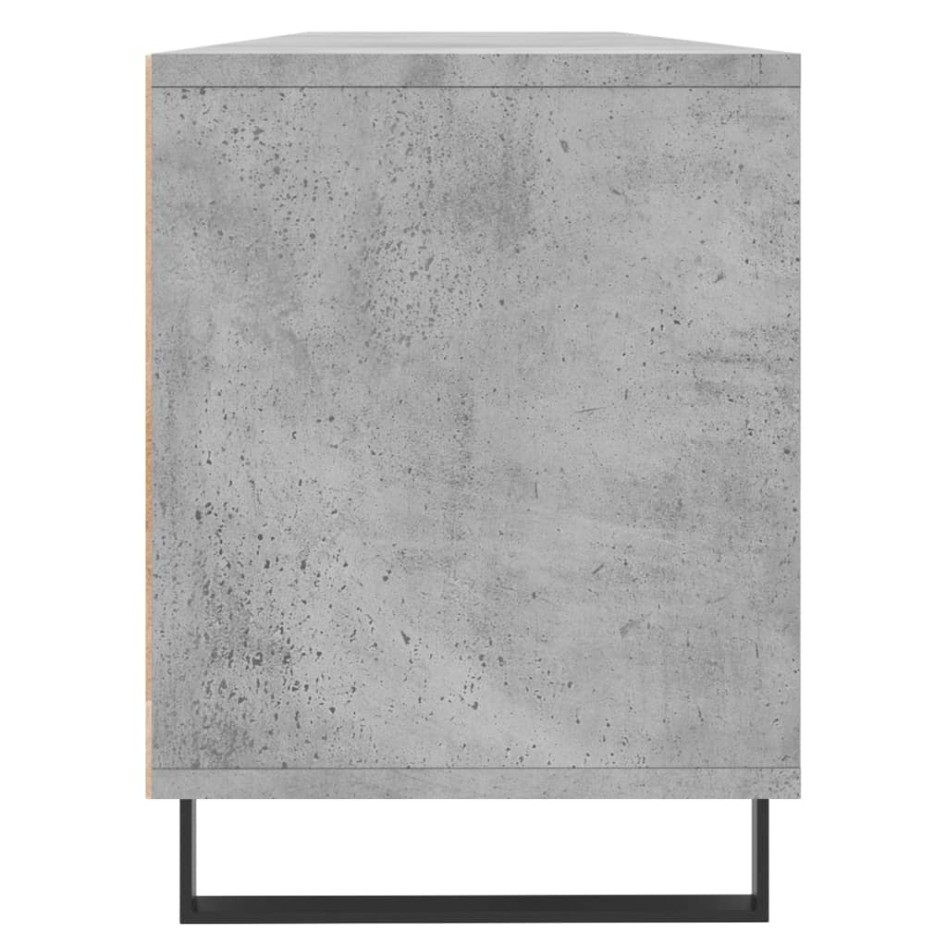 Mueble de TV madera contrachapada gris hormigón 150x30x44,5
