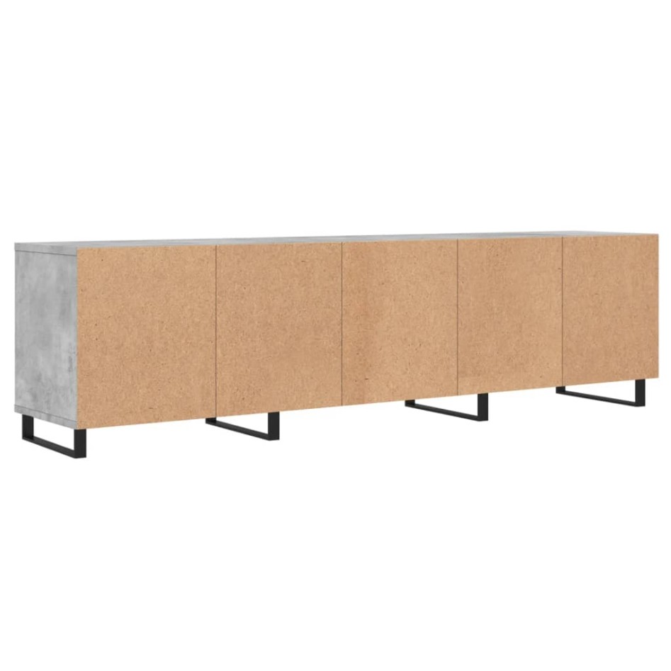 Mueble de TV madera contrachapada gris hormigón 150x30x44,5