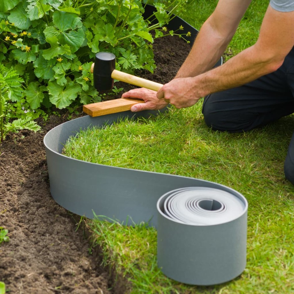 Nature Bordura de jardín gris 0,15x10