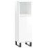 Armario de baño madera contrachapada blanco brillo 30x30x100
