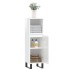 Armario de baño madera contrachapada blanco brillo 30x30x100
