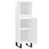 Armario de baño madera contrachapada blanco brillo 30x30x100