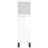 Armario de baño madera contrachapada blanco brillo 30x30x100