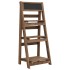 Soporte para plantas de 3 niveles y pizarra madera maciza