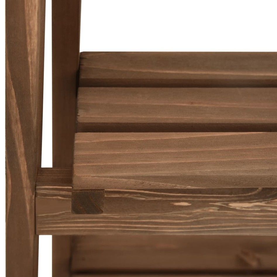 Soporte para plantas de 3 niveles y pizarra madera maciza