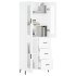 Aparador alto madera contrachapada blanco 69,5x34x180