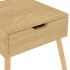 Mesita de noche madera de ingeniería roble Sonoma 40x40x56