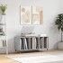 Mueble discos madera contrachapada gris hormigón 100x38x48