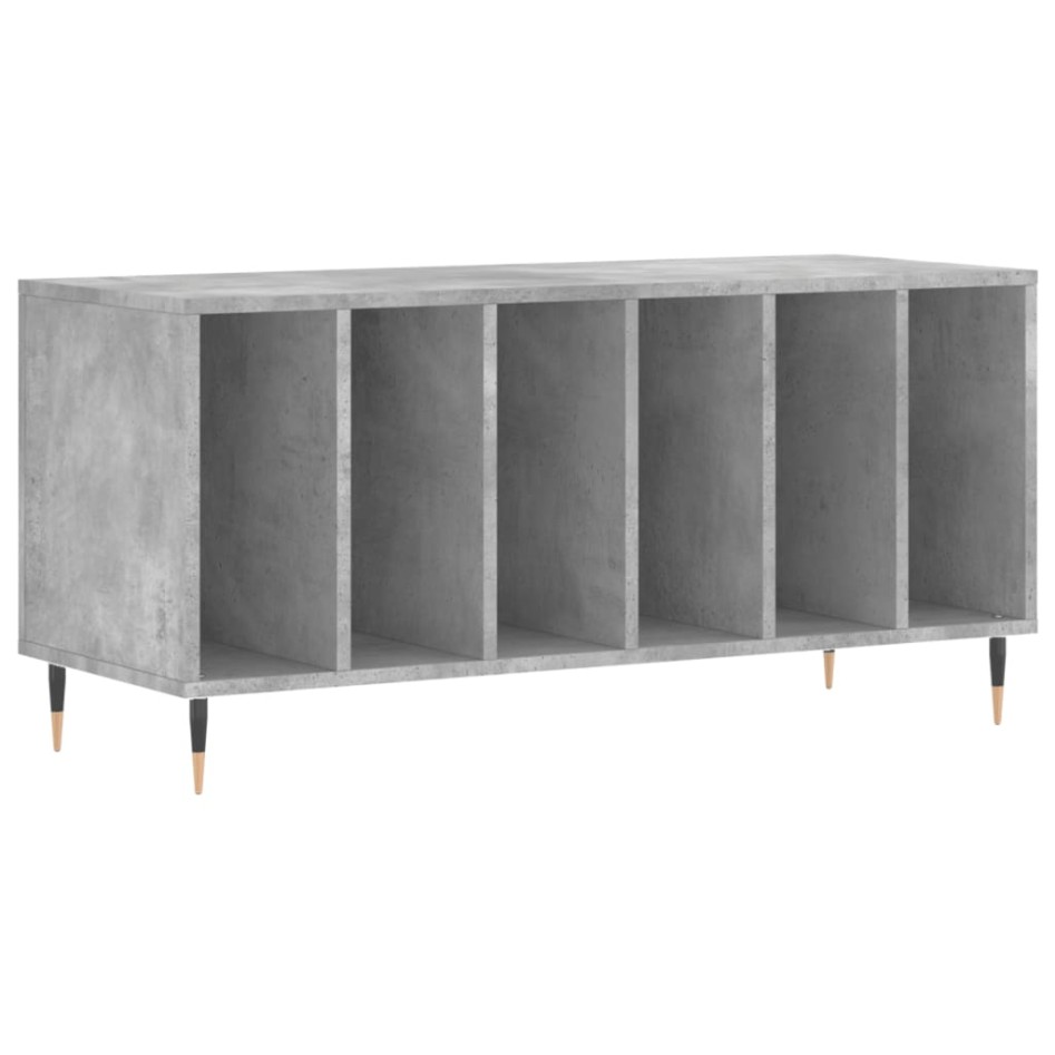Mueble discos madera contrachapada gris hormigón 100x38x48