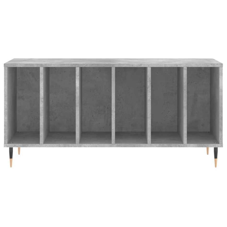 Mueble discos madera contrachapada gris hormigón 100x38x48
