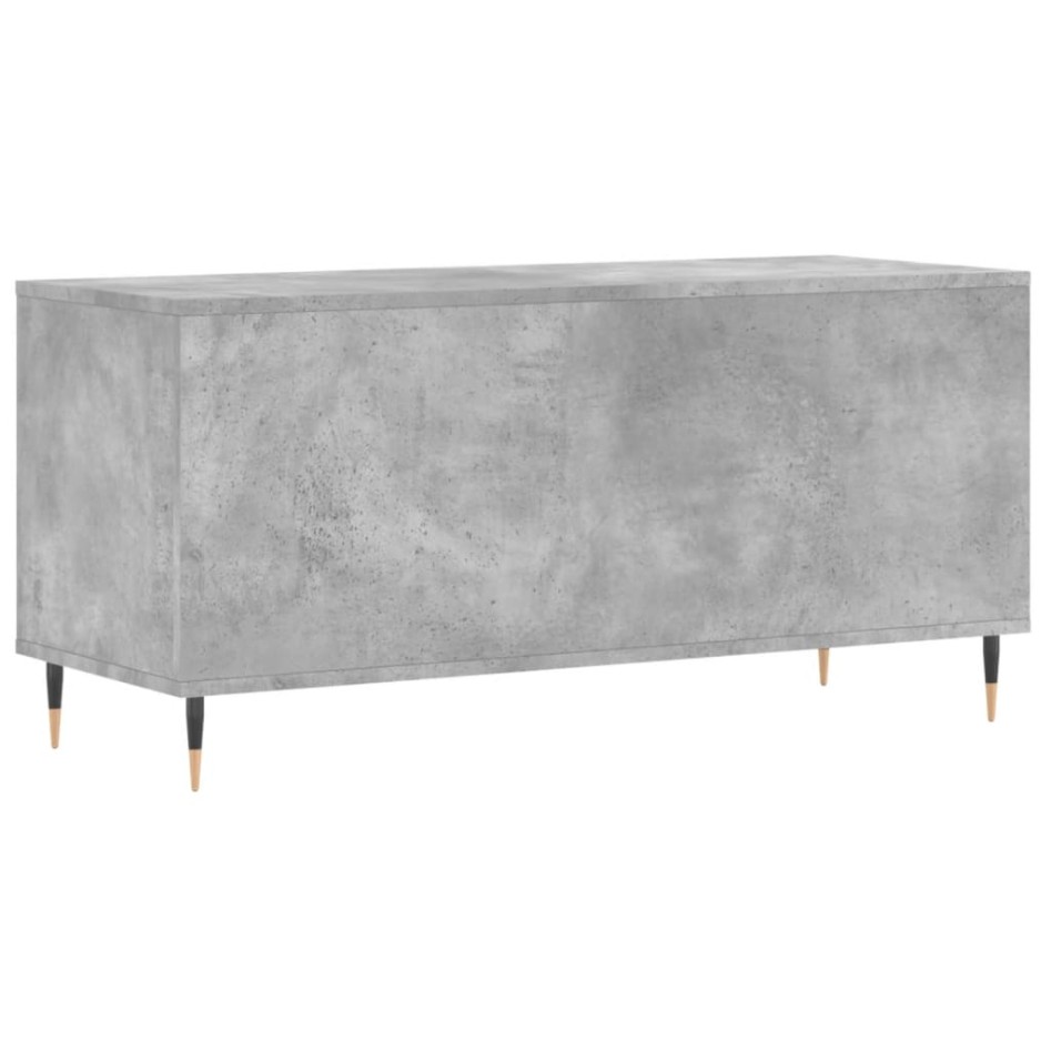 Mueble discos madera contrachapada gris hormigón 100x38x48