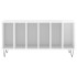 Mueble discos madera contrachapada blanco brillo 100x38x48