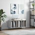 Mueble discos madera contrachapada gris hormigón 100x38x48