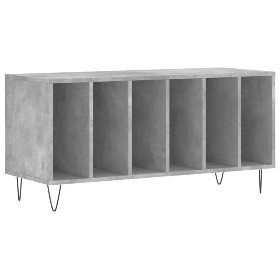 Mueble discos madera contrachapada gris hormigón 100x38x48