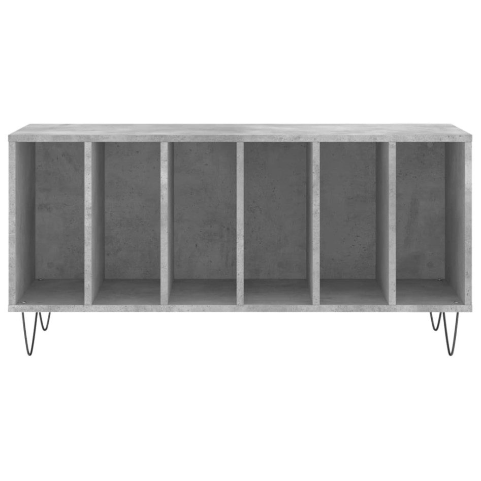 Mueble discos madera contrachapada gris hormigón 100x38x48