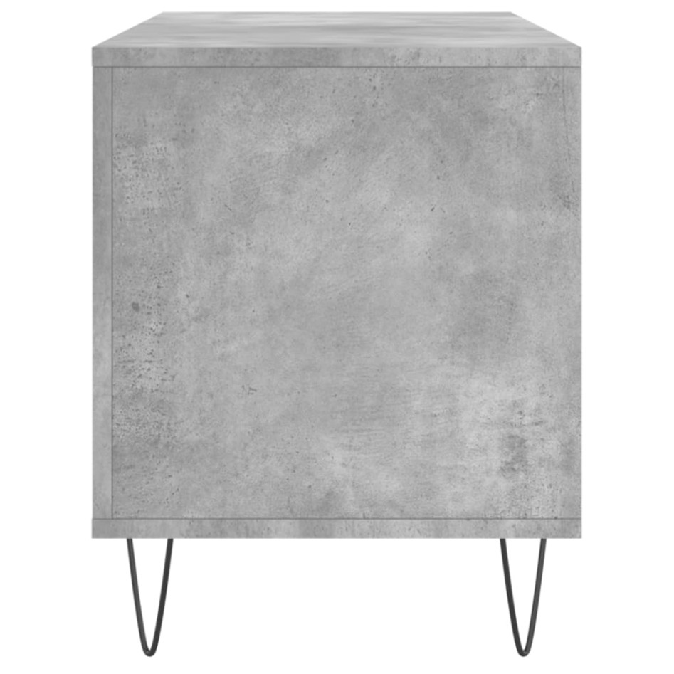 Mueble discos madera contrachapada gris hormigón 100x38x48
