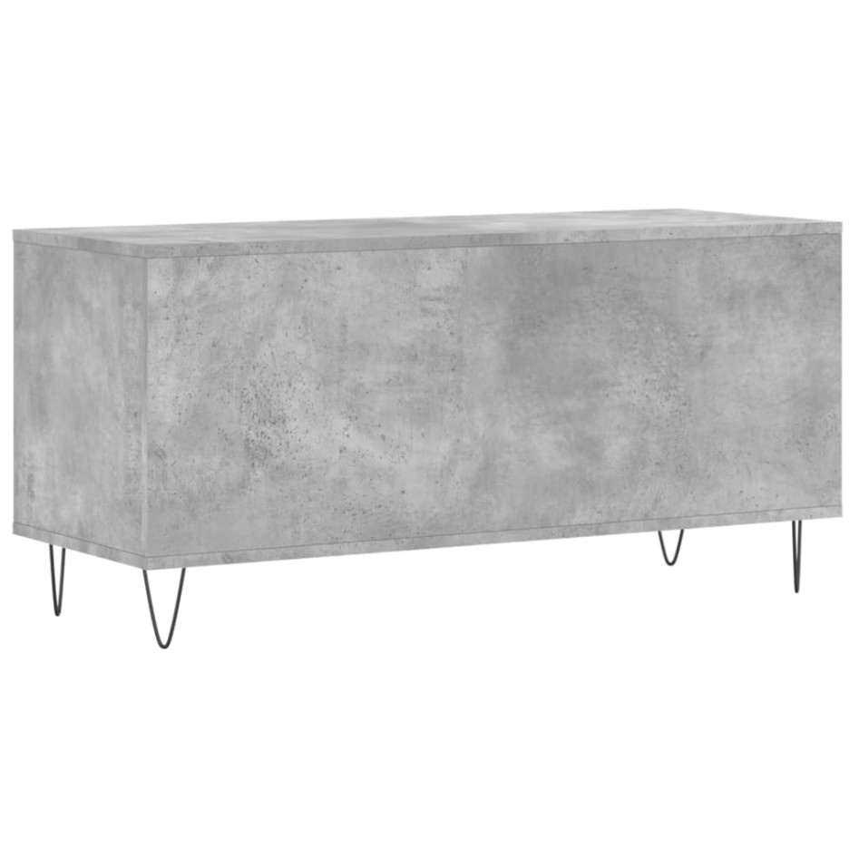 Mueble discos madera contrachapada gris hormigón 100x38x48