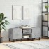 Mueble discos madera contrachapada gris hormigón 121x38x48
