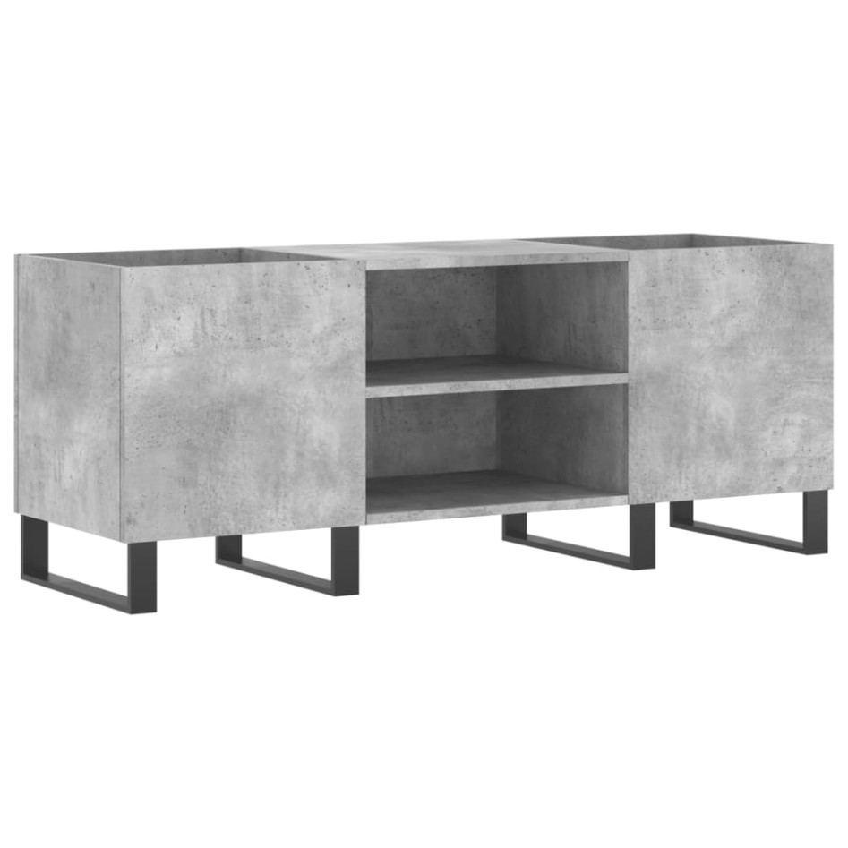 Mueble discos madera contrachapada gris hormigón 121x38x48