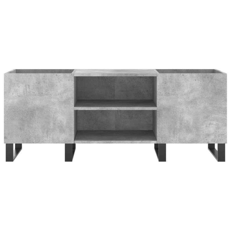 Mueble discos madera contrachapada gris hormigón 121x38x48