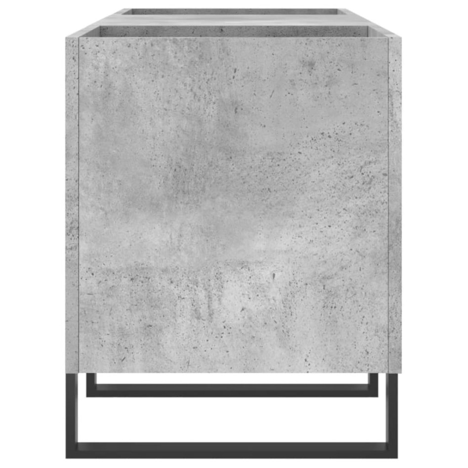 Mueble discos madera contrachapada gris hormigón 121x38x48