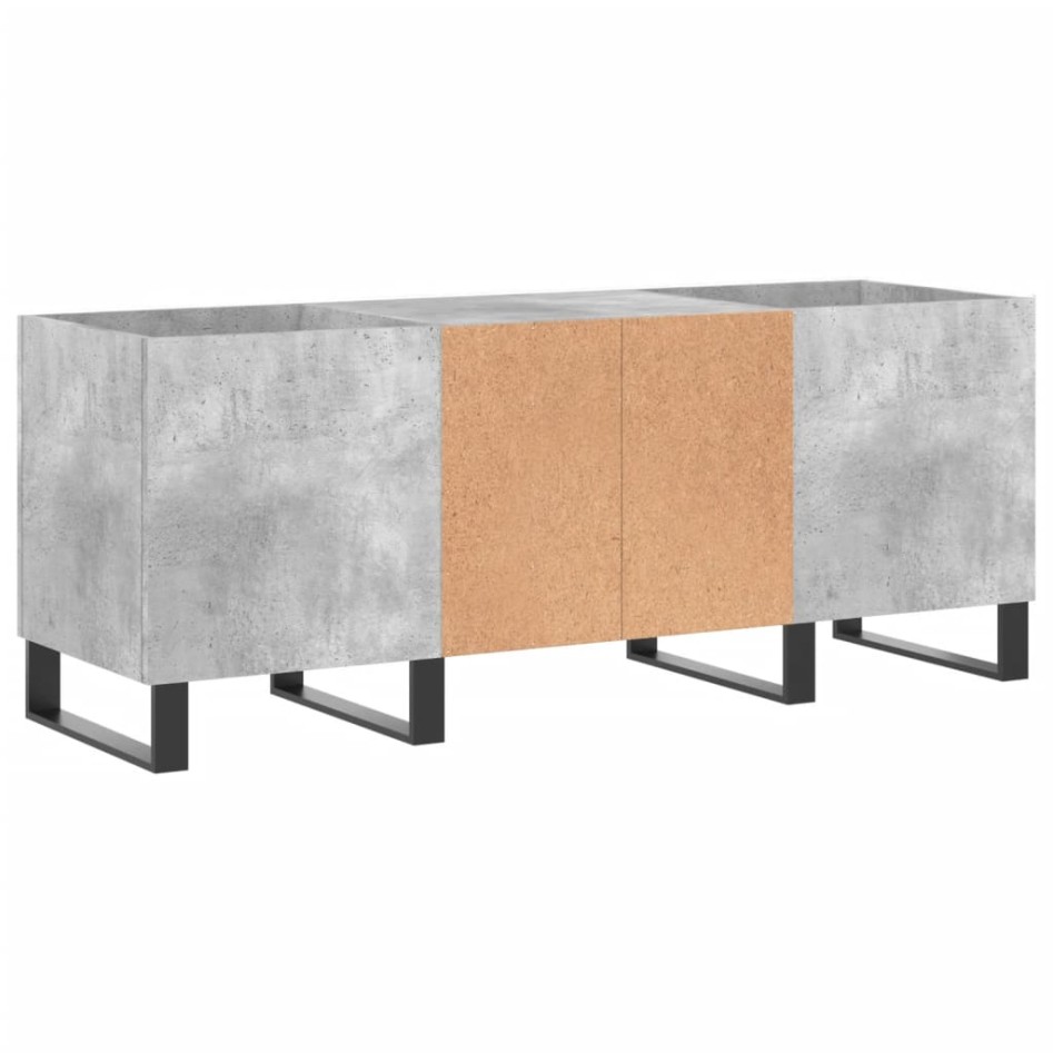 Mueble discos madera contrachapada gris hormigón 121x38x48