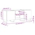 Mueble discos madera contrachapada gris hormigón 121x38x48