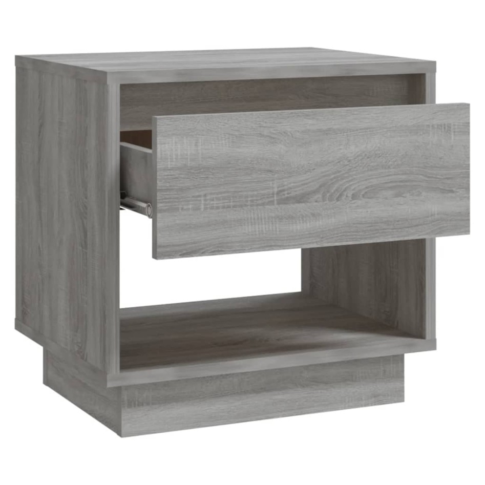 Mesitas noche 2 uds madera ingeniería gris Sonoma 45x34x44